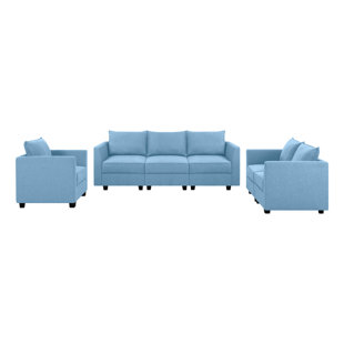 Blue Living Room Sets & Couches You'll Love | Wayfair